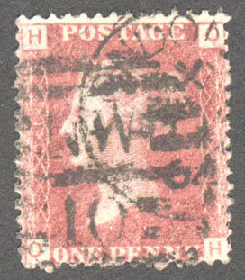 Great Britain Scott 33 Used Plate 91 - QH - Click Image to Close